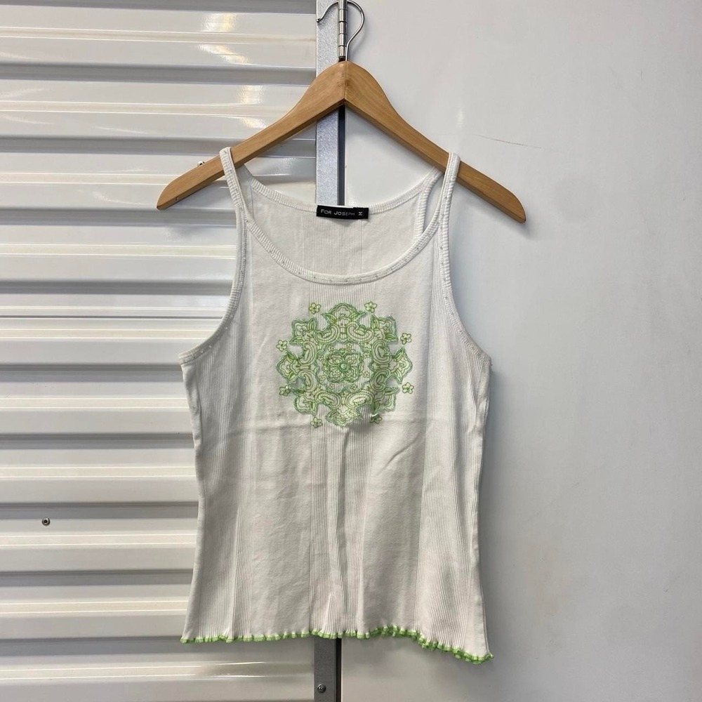Vintage Y2K For Joseph Floral Flowers Laced Women's Tank Top Size Medium